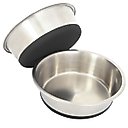 Leash Boss Stainless Steel Silicone Base Dog Bowl, Medium/Large, Black, 2 count