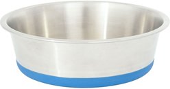 Leash Boss Stainless Steel Silicone Base Dog Bowl, Medium/Large, Blue, 1 count