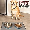Show in main carousel: Leash Boss Stainless Steel Silicone Base Dog Bowl, Medium/Large, Blue, 2 count slide 4 of 7