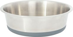 Leash Boss Stainless Steel Silicone Base Dog Bowl, Medium/Large, Grey, 1 count