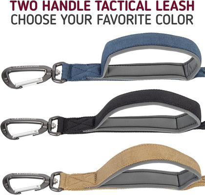 Show full view: Leash Boss Tactical Two Handle Dog Leash, Tan, 3-ft slide 4 of 7
