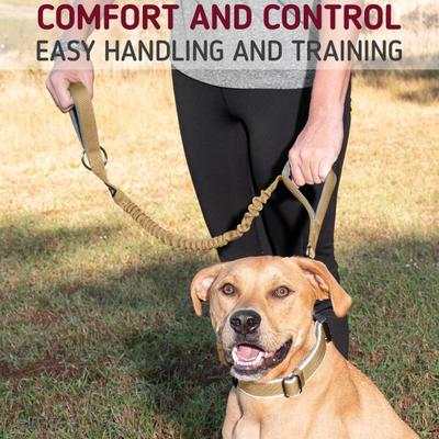 Show full view: Leash Boss Tactical Two Handle Dog Leash, Tan, 3-ft slide 5 of 7