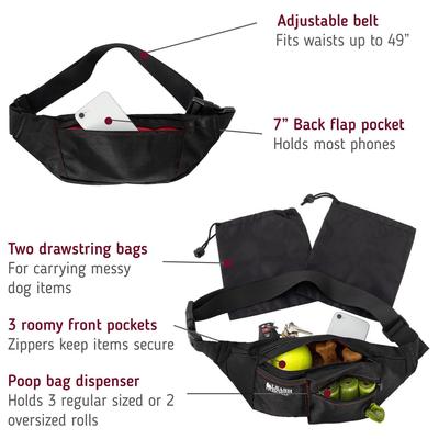 Show full view: Leash Boss Training Waist Belt, Black slide 3 of 7