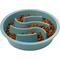 Show in main carousel: Leash Boss Waves Non-skid Slow Feeder Dog Bowl, Turquoise, 2-cup slide 1 of 7
