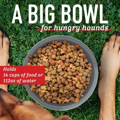 Show full view: Leash Boss X-Large Dog Bowl, 14-cup, Black, 1 count slide 2 of 10