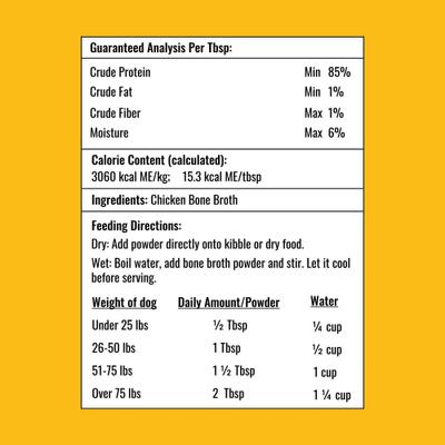 Show full view: Left Coast Performance Chicken Bone Broth Powder Supplement for Dogs & Cats, 8-oz jar slide 4 of 10