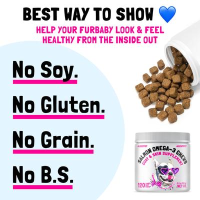 Show full view: Legitpet Alaskan Salmon Oil Omega-3 Soft Chew Skin & Coat Supplement for Dogs, 120 count slide 6 of 11
