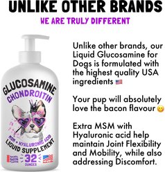 Legitpet Liquid Glucosamine Bacon Flavored Joint Supplement for Adult Dogs, 32-fl oz bottle slide 2 of 8