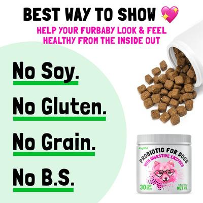 Show full view: Legitpet Natural Digestive Enzymes Chicken Flavored Chews Probiotic Supplement for Adult Dogs, 30 count slide 5 of 9