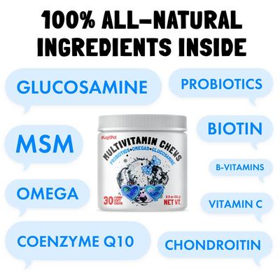 Show full view: Legitpet Probiotic Multivitamin Chicken Flavored Chew Supplement for Adult Dogs, 30 count slide 5 of 9