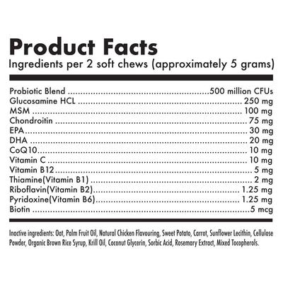 Show full view: Legitpet Probiotic Multivitamin Chicken Flavored Chew Supplement for Adult Dogs, 30 count slide 6 of 9