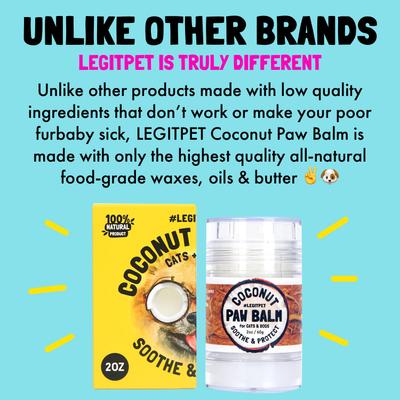 Show full view: Legitpet Skin & Coat Coconut Oil & Shea Butter Adult Dog Paw Balm, 2-fl oz stick slide 2 of 8
