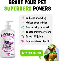 Legitpet Wild Caught Alaskan Salmon Oil Liquid Skin & Coat Supplement for Adult Dogs & Cats, 32-fl oz bottle slide 2 of 8