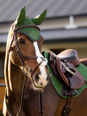 Show full view: LeMieux Classic Horse Fly Hood, Large, Hunter Green slide 2 of 3