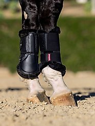 LeMieux Fleece Edged Mesh Brushing Horse Boot, Black, X-Large slide 2 of 4