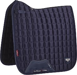 LeMieux Loire Classic Dressage Square Saddle Pads, Large, Navy