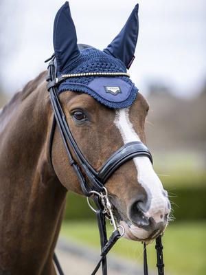 Show full view: LeMieux Loire Horse Fly Hood, Navy, Medium slide 2 of 3