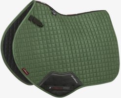LeMieux Suede Close Contact Square Saddle Pads, Hunter Green, Large
