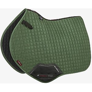 LeMieux Suede Close Contact Square Horse Saddle Pads, Hunter Green, Large