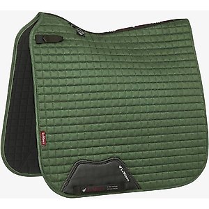LeMieux Suede Dressage Square Saddle Pads, Large, Hunter Green