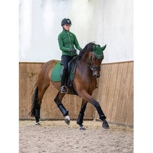 LeMieux Suede Dressage Square Saddle Pads, Large, Hunter Green