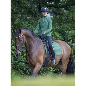 LeMieux Suede Dressage Square Saddle Pads, Large, Hunter Green