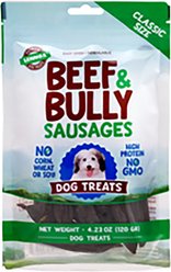 Lennox Beef & Bully Sausages Dog Treats, 4.29-oz bag