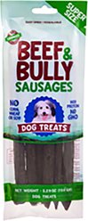 Lennox Beef & Bully Sausages Supersize Dog Treats, 5.29-oz bag