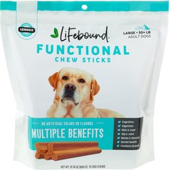 Lennox Lifebound Functional Chew Sticks Large Dog Chew Treats, 15 count