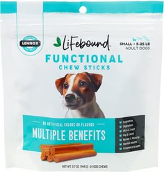 Lennox Lifebound Functional Chew Sticks Small Dog Chew Treats, 24 count
