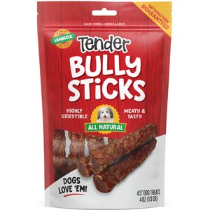 Lennox Tender 4.5-inch Bully Sticks Dog Treats, 4-oz bag