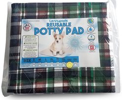 Lennypads Ultra Absorbent Washable Dog Pee Pads, Green Plaid, Jumbo 48 x 48-in, Unscented