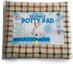 Lennypads Ultra Absorbent Washable Dog Pee Pads, Tan Plaid, X-Large Long: 24 x 36-in, Unscented