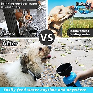 LESOTC Outdoor Dog Water Bottle Dispenser, Sky Blue