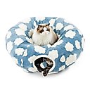 Lesure 2-in-1 Cat Tunnel Bed, Blue