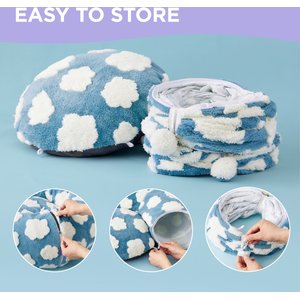 Lesure 2-in-1 Cat Tunnel Bed, Blue, Standard