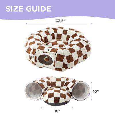 Show full view: Lesure 2-in-1 Cat Tunnel Bed, Brown, Standard slide 6 of 8