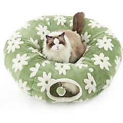 Lesure 2-in-1 Cat Tunnel Bed, Green