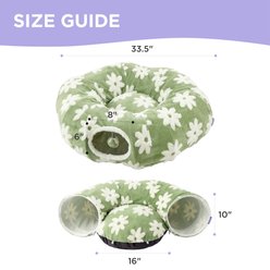 Lesure 2-in-1 Cat Tunnel Bed, Green, Standard slide 2 of 6