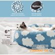 Show in main carousel: Lesure Calming Cute Modern Plush Jacquard Shaggy Orthopedic Anti-Slip Donut Dog & Cat Bed with Removable Cover, Blue, X-Small slide 2 of 9