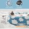 Show in main carousel: Lesure Calming Cute Modern Plush Jacquard Shaggy Orthopedic Anti-Slip Donut Dog & Cat Bed with Removable Cover, Blue, X-Small slide 3 of 10
