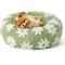 Show in main carousel: Lesure Calming Cute Modern Plush Jacquard Shaggy Orthopedic Anti-Slip Donut Dog & Cat Bed with Removable Cover, Green, Small slide 1 of 10