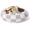 Show in main carousel: Lesure Calming Cute Modern Plush Jacquard Shaggy Orthopedic Anti-Slip Donut Dog & Cat Bed with Removable Cover, Purple, X-Small slide 1 of 9
