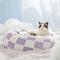 Show in main carousel: Lesure Calming Cute Modern Plush Jacquard Shaggy Orthopedic Anti-Slip Donut Dog & Cat Bed with Removable Cover, Purple, X-Small slide 3 of 9