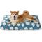 Show in main carousel: Lesure Cute Modern Fuzzy Plush Thick Shredded Chopped Foam Bolster Anti-Slip Dog & Cat Bed with Removable Cover, Blue, Large slide 1 of 9