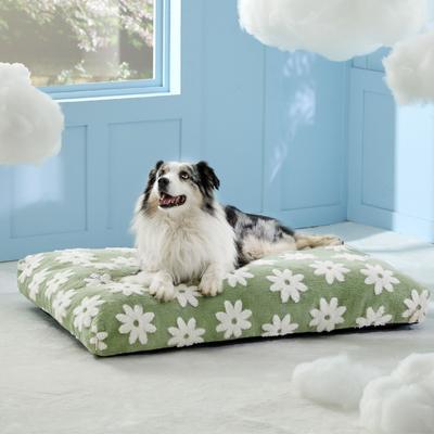 Show full view: Lesure Cute Modern Fuzzy Plush Thick Shredded Chopped Foam Bolster Anti-Slip Dog & Cat Bed with Removable Cover, Green, X-Large slide 4 of 8