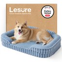 Lesure High-Back Orthopedic Dog Sofa Bed, Blue, X-Large