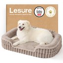 Lesure High-Back Orthopedic Dog Sofa Bed, Camel, Large