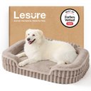Lesure High-Back Orthopedic Dog Sofa Bed, Camel, Large