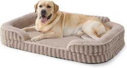 Lesure High-Back Orthopedic Dog Sofa Bed, Camel, X-Large Pro